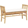 Image de vidaXL Banc de jardin avec coussins Marron 110 x 38 x 65cm Bambou