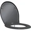 Image de vidaXL Siège de toilettes anthracite 47 x 37 x 4 cm en résine thermodurcissable