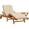 Image de vidaXL : 2 chaises longues, bois massif d'acacia, couleur beige