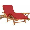 Image de vidaXL Chaise longue 2 pièces Rouge Bois massif d'acacia