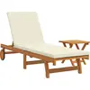 Image de vidaXL, 2 chaises longues, bois massif d'acacia, couleur marron