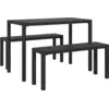 Image de vidaXL Ensemble de jardin 3 pcs Anthracite Acier