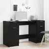 Image de vidaXL Bureau avec rangement noir imitation chêne 133 x 50 x 75 cm