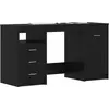 Image de vidaXL Bureau 2 pcs noir imitation chêne 140 x 50 x 76 cm