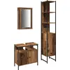 Image de vidaXL Ensemble de meubles de salle de bain avec étagère 3 pcs vieux bois matériau bois