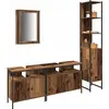 Image de vidaXL Ensemble de meubles de salle de bains avec étagère 4 pcs vieux bois composite