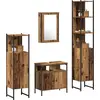 Image de vidaXL Ensemble de meubles de salle de bain avec étagère 4 pcs vieux bois composite