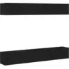 Image de Ensemble de meubles TV vidaXL, 4 pièces, noir, aspect chêne, 100 x 30 x 30 cm