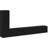 Image de vidaXL Ensemble de meubles TV Fixé au mur Noir imitation chêne Matériau dérivé du bois