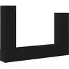 Image de vidaXL Ensemble de meubles TV 6 pcs Noir imitation chêne Matériau dérivé du bois