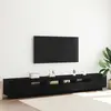 Image de vidaXL Ensemble de meubles TV 3 pcs Noir 260 x 35 x 40 cm Bois composite
