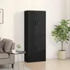 Image de vidaXL Armoire murale 2 pcs noir aspect chêne 69,5 x 34 x 90 cm