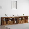 Image de vidaXL LED Buffet en vieux bois 283 x 37 x 67 cm Matériau dérivé du bois