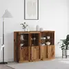 Image de vidaXL LED Sideboard Altholz 142.5 x 37 x 100 cm Holzwerkstoff