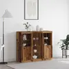 Image de vidaXL LED Sideboard Altholz 123 x 37 x 100 cm Holzwerkstoff