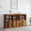 Image de vidaXL LED Sideboard Altholz 181.5 x 37 x 100 cm Holzwerkstoff