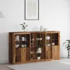 Image de vidaXL LED Sideboard Altholz 181.5 x 37 x 100 cm Holzwerkstoff