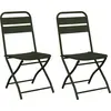 Image de vidaXL Chaise de jardin pliante, lot de 2, vert, 42 x 52 x 82 cm