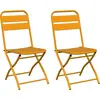 Image de vidaXL Chaise de jardin pliante, lot de 2, couleur moutarde, 42 x 52 x 82 cm
