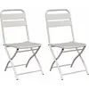 Image de vidaXL Chaise de jardin pliante, lot de 2, beige, 42 x 52 x 82 cm