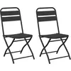 Image de vidaXL Chaise de jardin pliante, lot de 2, anthracite, 42 x 52 x 82 cm