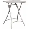 Image de vidaXL Table de bistrot beige 55 x 55 x 72,5 cm Acier thermolaqué