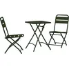 Image de Ensemble de salon de jardin vidaXL, 3 pièces, vert et acier