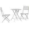 Image de vidaXL Garniture de bistrot 3 pcs Beige Acier