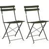 Image de vidaXL Chaise de jardin pliante, lot de 2, vert, 42 x 46 x 82 cm, métal