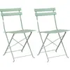 Image de vidaXL Chaise de jardin pliante 2 pièces Menthe claire 42 x 46 x 82 cm Métal
