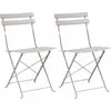 Image de vidaXL Chaise de jardin pliante, lot de 2, beige, 42 x 46 x 82 cm, métal