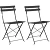 Image de vidaXL Chaise de jardin pliante, lot de 2, anthracite, 42 x 46 x 82 cm, métal