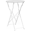 Image de vidaXL Table de bistrot blanche Ø 50 x 71 cm Acier thermolaqué