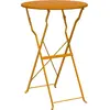 Image de vidaXL Table de bistrot Moutarde Ø 50 x 71 cm Acier thermolaqué