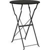 Image de vidaXL Table de bistrot anthracite Ø 50 x 71 cm Acier thermolaqué