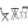 Image de Ensemble de bistrot pliable vidaXL, 3 pièces, acier couleur bois