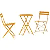 Image de vidaXL Set Bistro pliable 3 pcs moutarde acier
