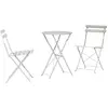 Image de vidaXL Ensemble Bistro pliable 3 pcs Beige Acier