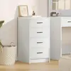 Image de vidaXL Sideboard avec tiroirs blanc 40 x 41 x 75 cm Bois composite