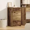 Image de vidaXL Buffet avec tiroirs vieux bois 40 x 41 x 75 cm Bois composite
