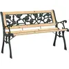 Image de vidaXL Banc de jardin avec coussins Marron 116 x 54 x 73 cm Bois