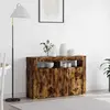 Image de Buffet vidaXL en chêne fumé 116 x 30 x 75 cm, bois d'ingénierie