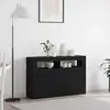 Image de vidaXL Sideboard noir imitation chêne 116 x 30 x 75 cm Bois composite