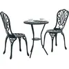 Image de vidaXL Ensemble de jardin Bistro 3 pcs vert aluminium