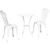 Image de vidaXL Ensemble de jardin Bistro 3 pcs blanc aluminium