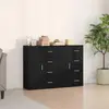 Image de Buffet vidaXL, 2 pièces, noir, aspect chêne, 60 x 31 x 84 cm