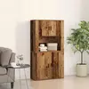 Image de vidaXL Highboard vieux bois 80 x 33 x 150 cm Bois composite