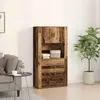Image de vidaXL Highboard avec tiroirs vieux bois 80 x 33 x 150 cm Bois composite