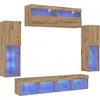 Image de vidaXL Ensemble de meubles TV mural 6 pcs Artisan-Chêne Bois composite