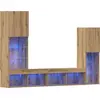 Image de vidaXL Armoire TV 4 pcs Artisan-Chêne Bois composite